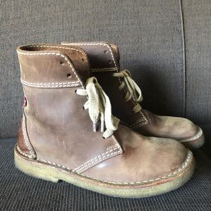 Duckfeet Faborg Leather Boots in Brown Cream Sz 40
